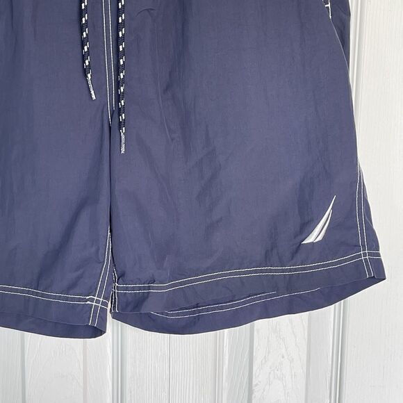 Nautica Men's Quick Dry Large Nylon 8" Swim Trunks Navy - Picture 6 of 14
